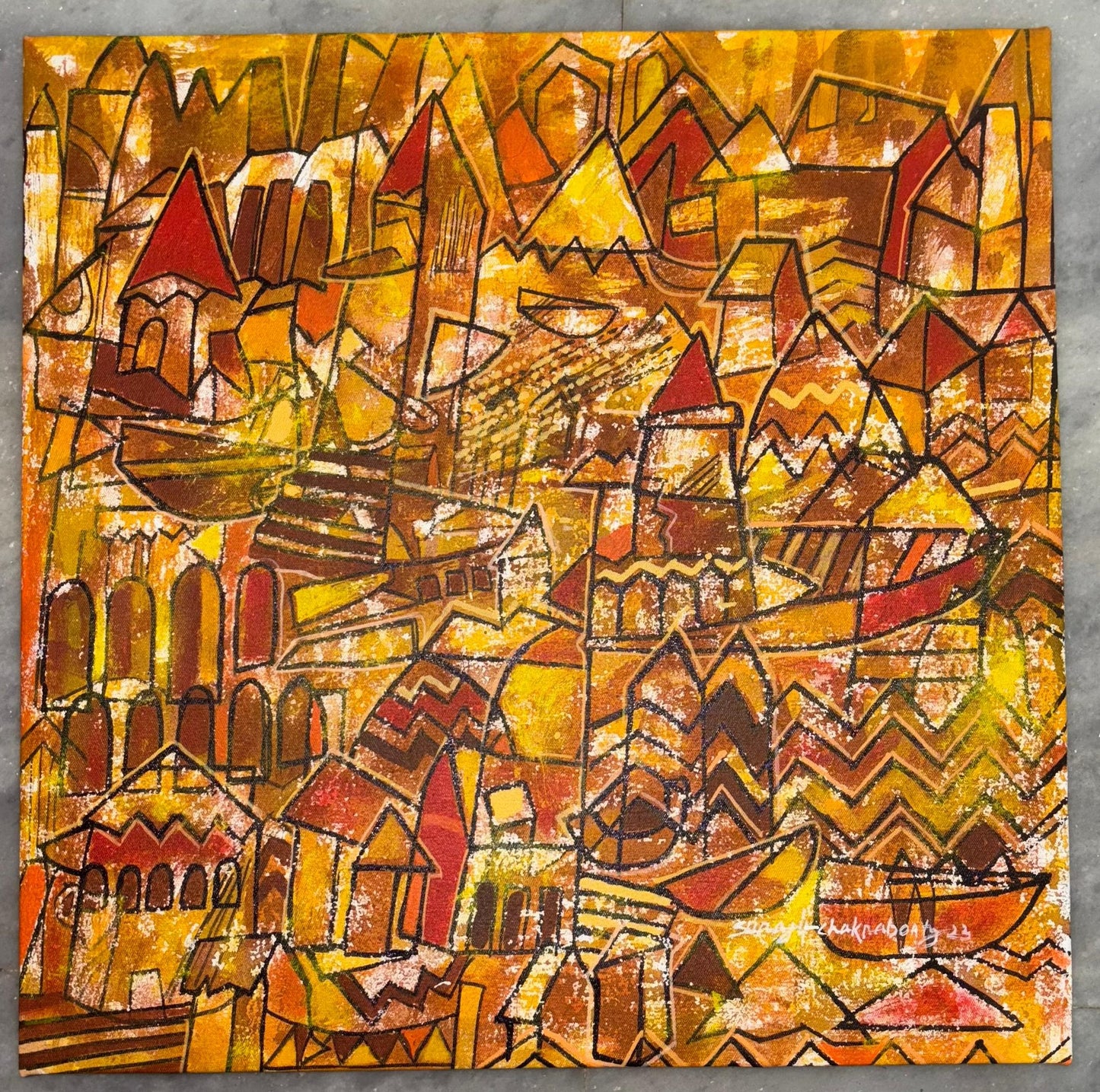 Abstract Varanasi Artist : Surjit Chakraborty