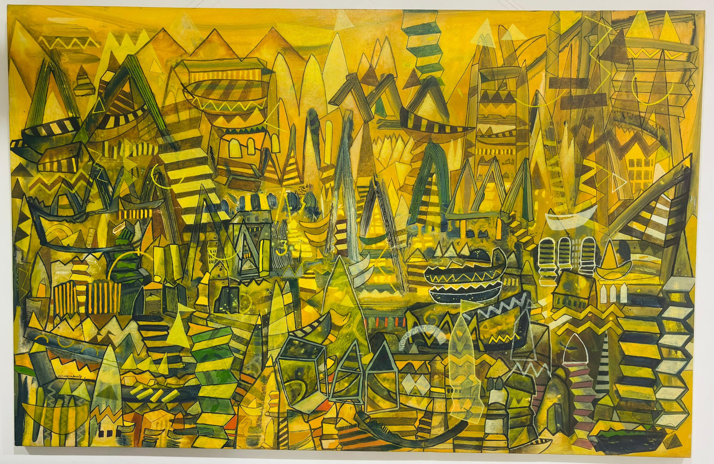 Abstract Varanasi Artist: Surjit Chakraborty