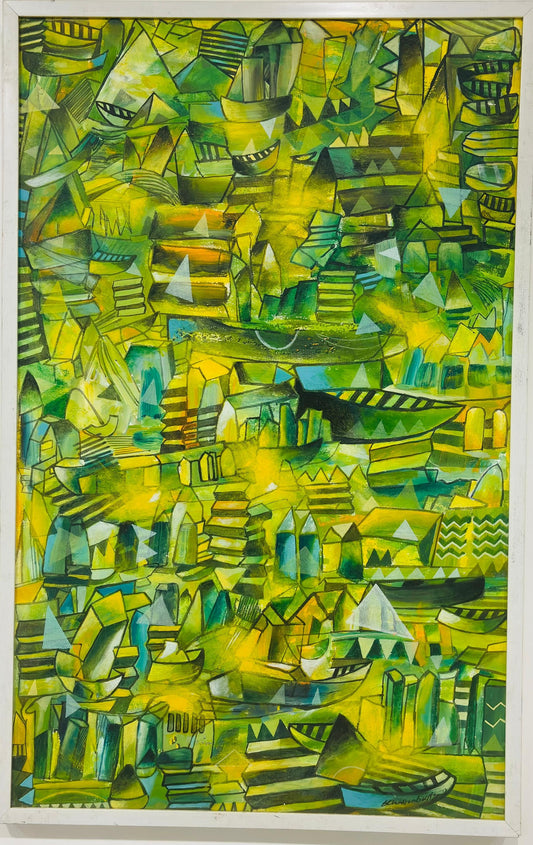 Abstract Varanasi Artist: Surjit Chakraborty