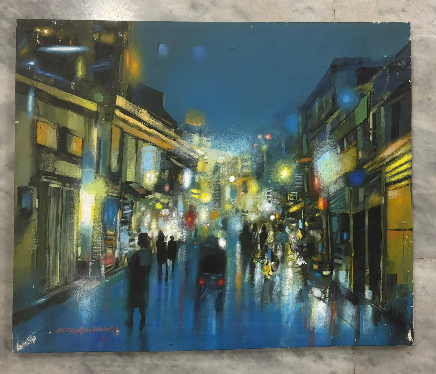 Cityscape - Artist : Surjit Chakraborty
