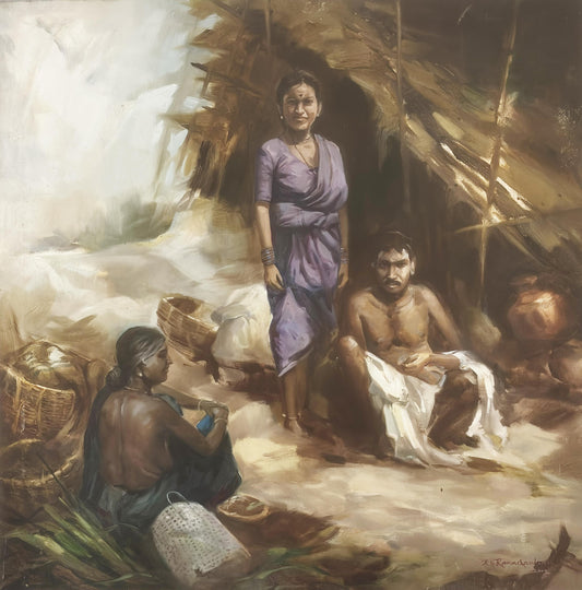 Village Art, Artist KN Ramachandran, Contact 9884801209 for price details
