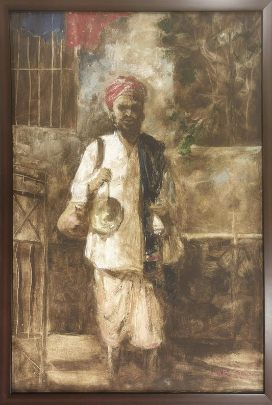 Village Theme, Artist : KN Ramachandran, Contact 9884801209 for price details